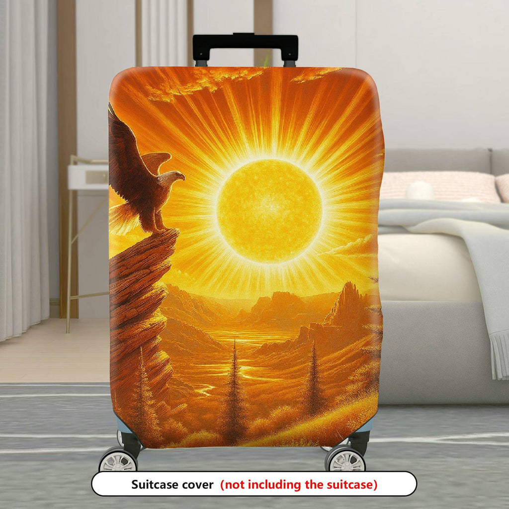 1-Piece Eagle Sun Landscape Nature Scenic Majestic  Suitcase Luggage Cover, Stretch Protective Sleeve