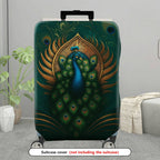1-Piece Peacock Feathers Elegant Artistic Decorative Stylish  Suitcase Luggage Cover, Stretch Protective Sleeve