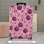 1-Piece Pink Fig Pattern Travel Holiday Fruit Modern Stylish  Suitcase Luggage Cover, Stretch Protective Sleeve