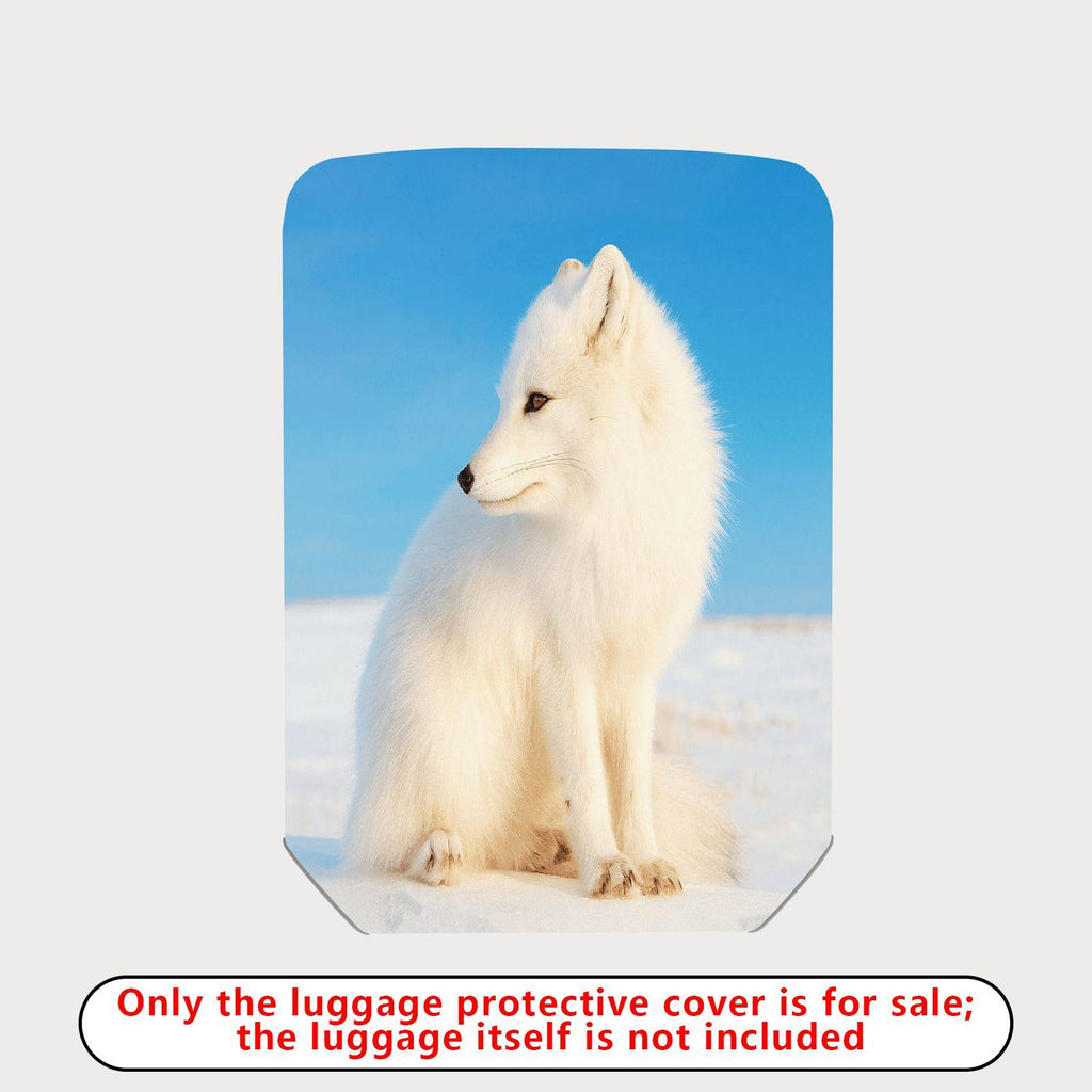 1-Piece Arctic Fox Winter Blue White Nature Animal  Suitcase Luggage Cover, Stretch Protective Sleeve