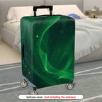 1-Piece Green Aurora Starry Night Cosmic Glow Universe  Suitcase Luggage Cover, Stretch Protective Sleeve