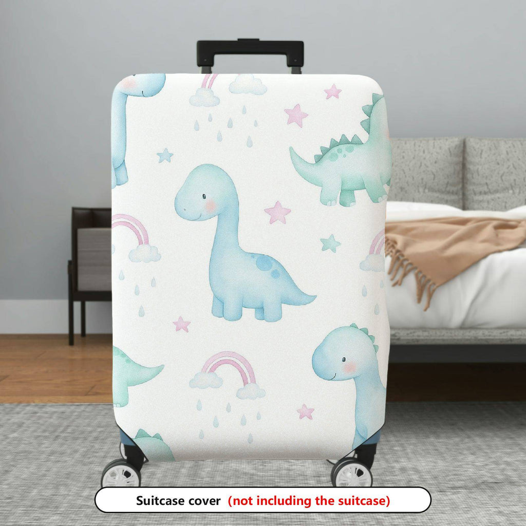1-Piece Cute  Dinosaur Rainbow Star Cloud  Suitcase Luggage Cover, Stretch Protective Sleeve