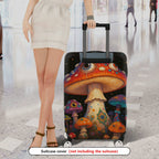 1-Piece Colorful Cosmic Psychedelic Fantasy Mushroom Eye  Suitcase Luggage Cover, Stretch Protective Sleeve