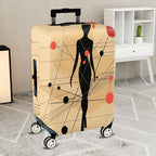 1-Piece Abstract Silhouette Geometric Pattern Modern Stylish  Suitcase Luggage Cover, Stretch Protective Sleeve