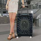 1-Piece Sun Moon Starry Spiritual Mystical Cosmic  Suitcase Luggage Cover, Stretch Protective Sleeve