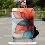 1-Piece Colorful Floral Artistic Abstract Gradient Vibrant  Suitcase Luggage Cover, Stretch Protective Sleeve