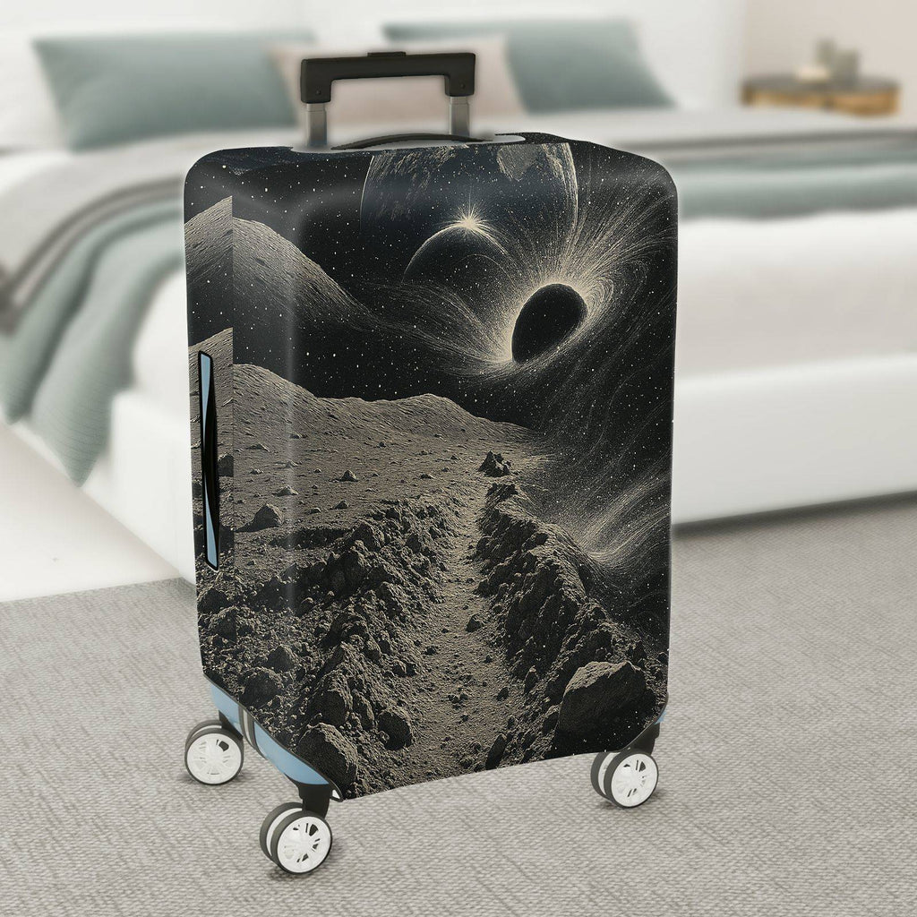 1-Piece Space Galaxy Moon Planet Astronomy Cosmic  Suitcase Luggage Cover, Stretch Protective Sleeve