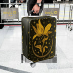 1-Piece Golden Floral Starry Night Wonder Magnificence Cosmic  Suitcase Luggage Cover, Stretch Protective Sleeve