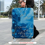 1-Piece Abstract Blue Artistic Bubble Surreal Dreamy  Suitcase Luggage Cover, Stretch Protective Sleeve