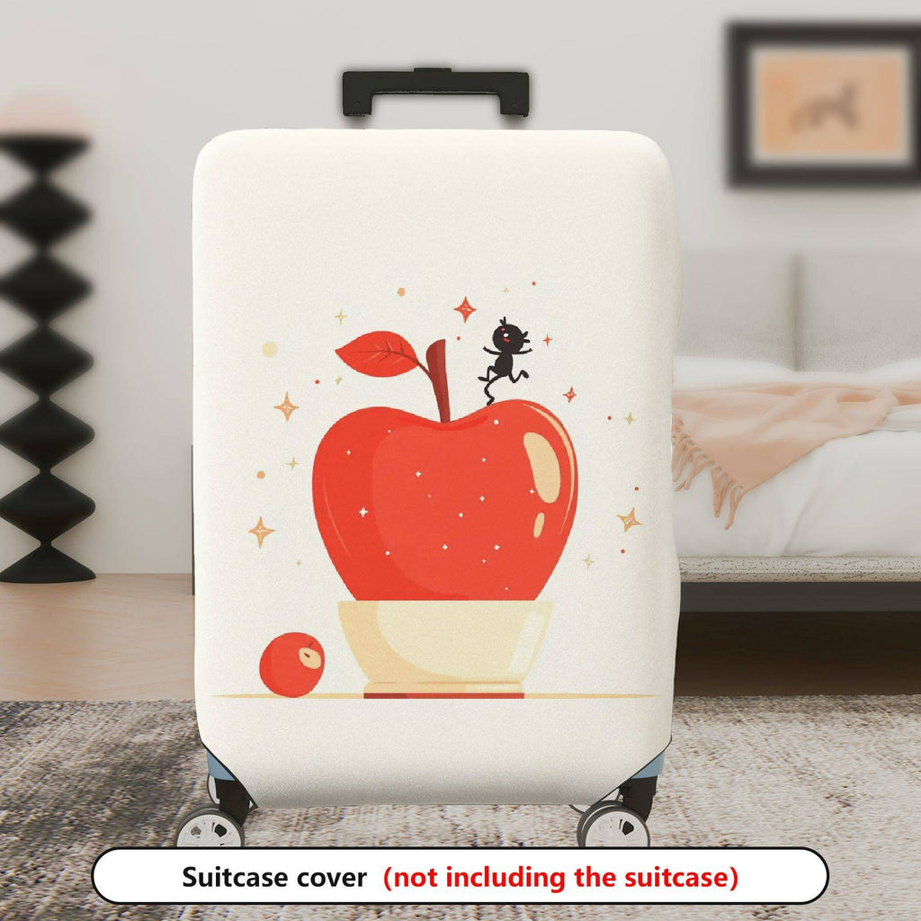 1-Piece Apple Ant  Artistic Fun Modern Stylish  Suitcase Luggage Cover, Stretch Protective Sleeve