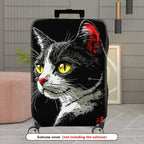 1-Piece Cat Graphic Artistic Stylish Unique Chic  Suitcase Luggage Cover, Stretch Protective Sleeve