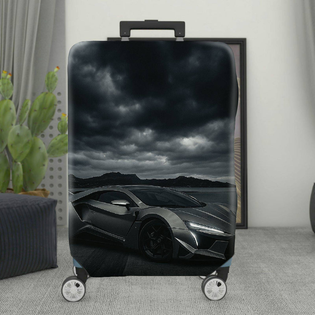 1-Piece Dark Sky Sports Car Mountain Road Stylish  Suitcase Luggage Cover, Stretch Protective Sleeve