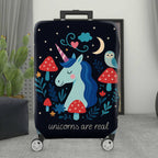 1-Piece Unicorn Owl Mushroom Nature Star Moon  Suitcase Luggage Cover, Stretch Protective Sleeve