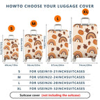 1-Piece Autumn Pumpkin Acorn Rainbow Leaf  Suitcase Luggage Cover, Stretch Protective Sleeve