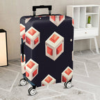 1-Piece Geometric Modern Art Cube Pattern  Suitcase Luggage Cover, Stretch Protective Sleeve