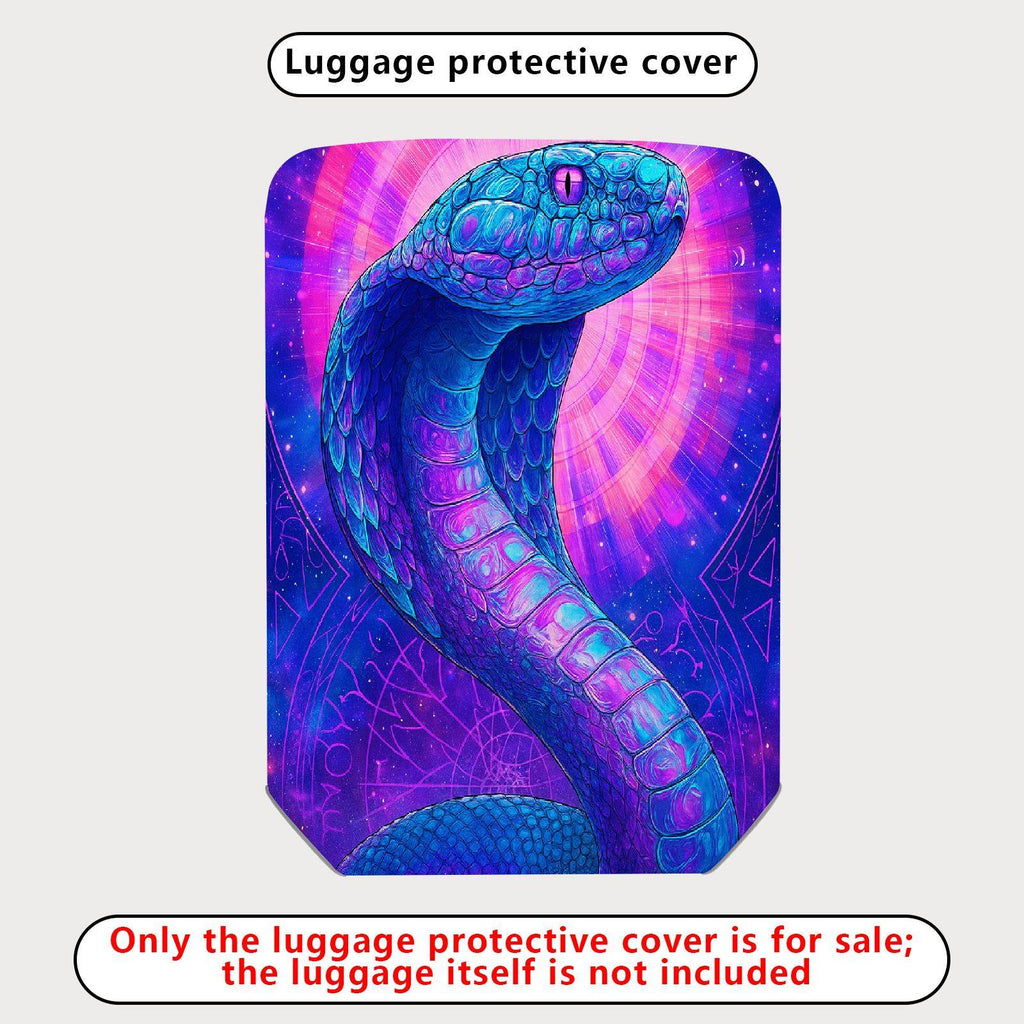 1-Piece Psychedelic Mystic Snake Cosmic Art Radiant Colorful  Suitcase Luggage Cover, Stretch Protective Sleeve