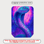 1-Piece Psychedelic Mystic Snake Cosmic Art Radiant Colorful  Suitcase Luggage Cover, Stretch Protective Sleeve