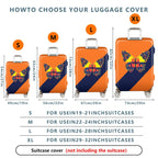 1-Piece Orange Abstract Butterfly Pattern Travel Art Pixel Geometric  Suitcase Luggage Cover, Stretch Protective Sleeve