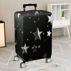 1-Piece Starry Night Black Silver Cosmic Shiny Celestial Astral  Suitcase Luggage Cover, Stretch Protective Sleeve