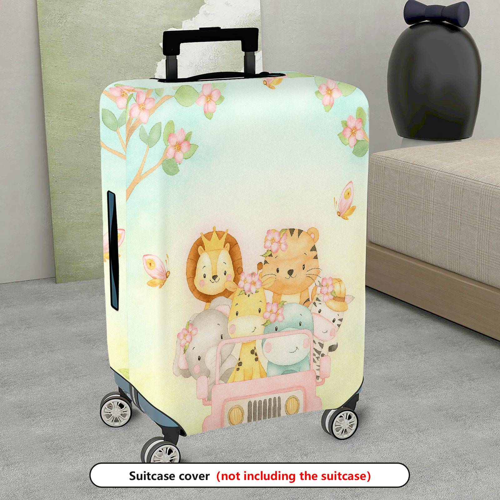 1-Piece Animal Flower Tree Car Butterfly  Suitcase Luggage Cover, Stretch Protective Sleeve