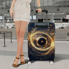 1-Piece Cosmic Galaxy Swirl Starry Circular Abstract  Suitcase Luggage Cover, Stretch Protective Sleeve
