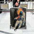 1-Piece Cosmic Astronaut Explosion Galaxy Universe Outer Space  Suitcase Luggage Cover, Stretch Protective Sleeve