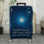 1-Piece Starry Night Cosmic Universe Galaxy Celestial Moon  Suitcase Luggage Cover, Stretch Protective Sleeve