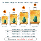 1-Piece Abstract  Green  Yellow Background Artistic Quirky  Suitcase Luggage Cover, Stretch Protective Sleeve