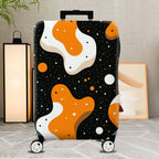 1-Piece Abstract Orange Black White Polka Dot Pattern Graphic Artistic  Suitcase Luggage Cover, Stretch Protective Sleeve