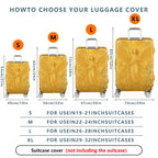 1-Piece Angel Wings Golden Pattern Inspirational Quote Luggage  Suitcase Luggage Cover, Stretch Protective Sleeve