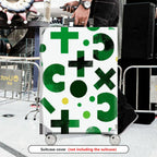 1-Piece Green Geometric Abstract Modern Artistic Trendy  Suitcase Luggage Cover, Stretch Protective Sleeve