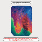1-Piece Colorful Maritime Cosmic Fantasy Starry  Suitcase Luggage Cover, Stretch Protective Sleeve