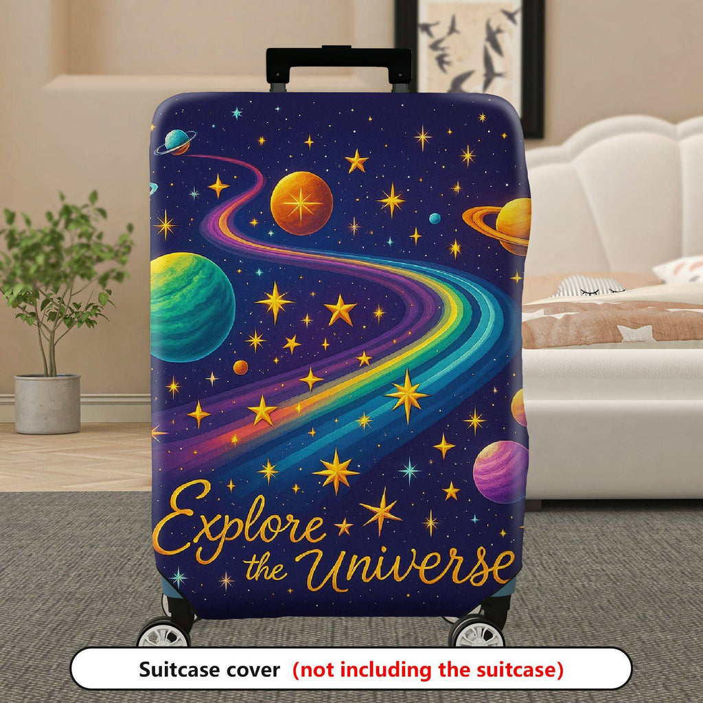 1-Piece Planet Star Galaxy Universe Cosmic Astronomy  Suitcase Luggage Cover, Stretch Protective Sleeve