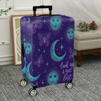 1-Piece Moon Star Butterfly Quote Cosmic Galaxy  Suitcase Luggage Cover, Stretch Protective Sleeve