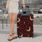 1-Piece Crescent Moon Starry Night Cosmic Space Astronomy  Suitcase Luggage Cover, Stretch Protective Sleeve