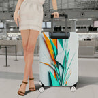 1-Piece Geometric Abstract Modern Colorful Vibrant Artistic  Suitcase Luggage Cover, Stretch Protective Sleeve