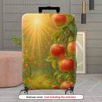 1-Piece Apple Orchard Sunset Nature Harvest Fruit Sun  Suitcase Luggage Cover, Stretch Protective Sleeve