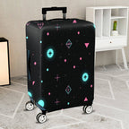 1-Piece Modern Abstract Geometric  Pink Blue  Suitcase Luggage Cover, Stretch Protective Sleeve