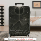 1-Piece Cosmic Night Sky Mountain Moon Star  Suitcase Luggage Cover, Stretch Protective Sleeve
