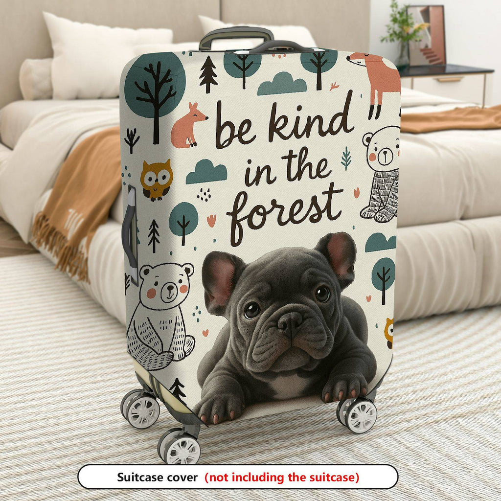 1-Piece Animal Forest Nature Dog  Suitcase Luggage Cover, Stretch Protective Sleeve