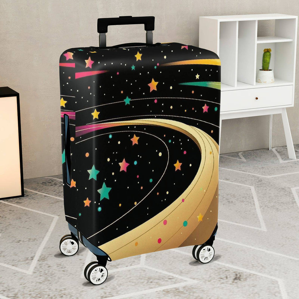 1-Piece Starry Night Cosmic Galaxy Outer Space Traveling  Suitcase Luggage Cover, Stretch Protective Sleeve