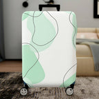 1-Piece Abstract Modern Minimalist Green Line Art  Suitcase Luggage Cover, Stretch Protective Sleeve