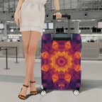 1-Piece Geometric Colorful Kaleidoscope Abstract Vibrant  Suitcase Luggage Cover, Stretch Protective Sleeve