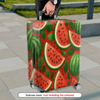 1-Piece Watermelon Fruit Fresh Green Leaf Summer Holiday  Suitcase Luggage Cover, Stretch Protective Sleeve