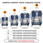 1-Piece Cosmic Starry Night Fantasy Enchanting Mystical Star  Suitcase Luggage Cover, Stretch Protective Sleeve