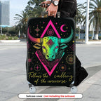 1-Piece Zodiac Bull Astrology Cosmic Universe Star  Suitcase Luggage Cover, Stretch Protective Sleeve