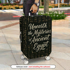 1-Piece Ancient Egypt Mysteries Hieroglyphics Travel Stylish Art  Suitcase Luggage Cover, Stretch Protective Sleeve