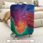 1-Piece Colorful Maritime Cosmic Fantasy Starry  Suitcase Luggage Cover, Stretch Protective Sleeve