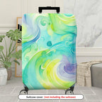 1-Piece Abstract Colorful Artistic Swirl Watercolor Pattern  Suitcase Luggage Cover, Stretch Protective Sleeve