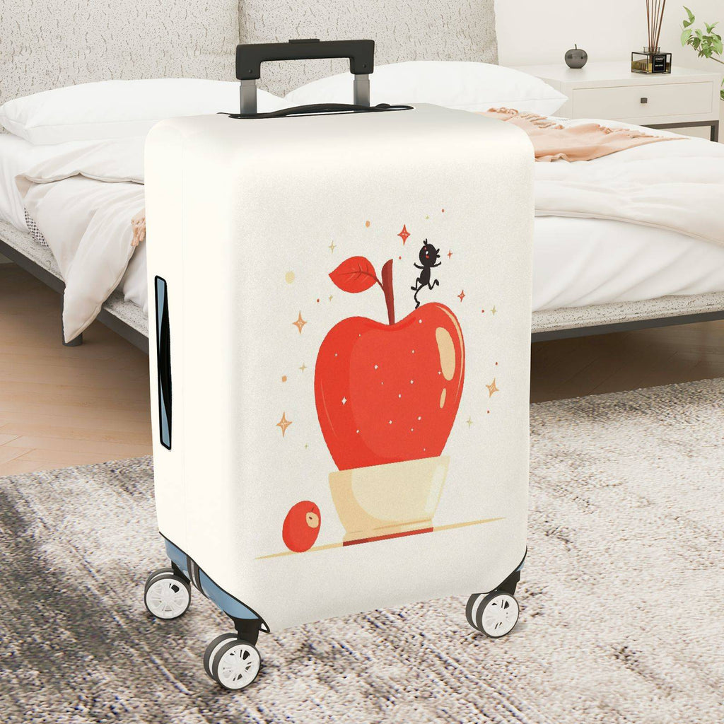 1-Piece Apple Ant  Artistic Fun Modern Stylish  Suitcase Luggage Cover, Stretch Protective Sleeve